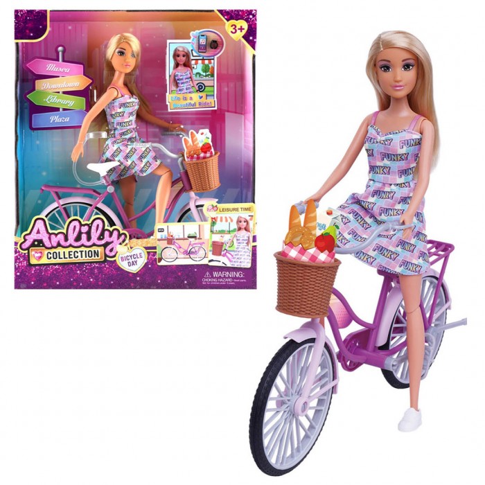Anlily кукла со велосипед