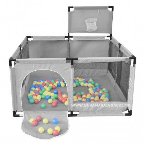 Детска игрална со кош и топчиња