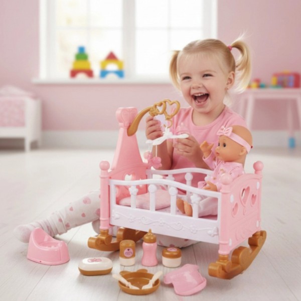 Детска играчка - Сет бебе со креветче