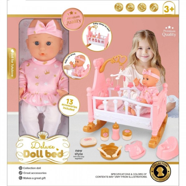 Детска играчка - Сет бебе со креветче