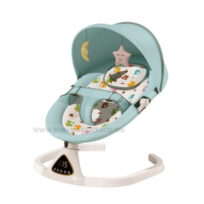 Бебешки релаксатор минт со bluetooth и далечинско