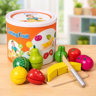 Дрвен сет со овошје