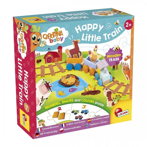 Carotina Lisciani -  Сложувалка фарма со дрвен воз