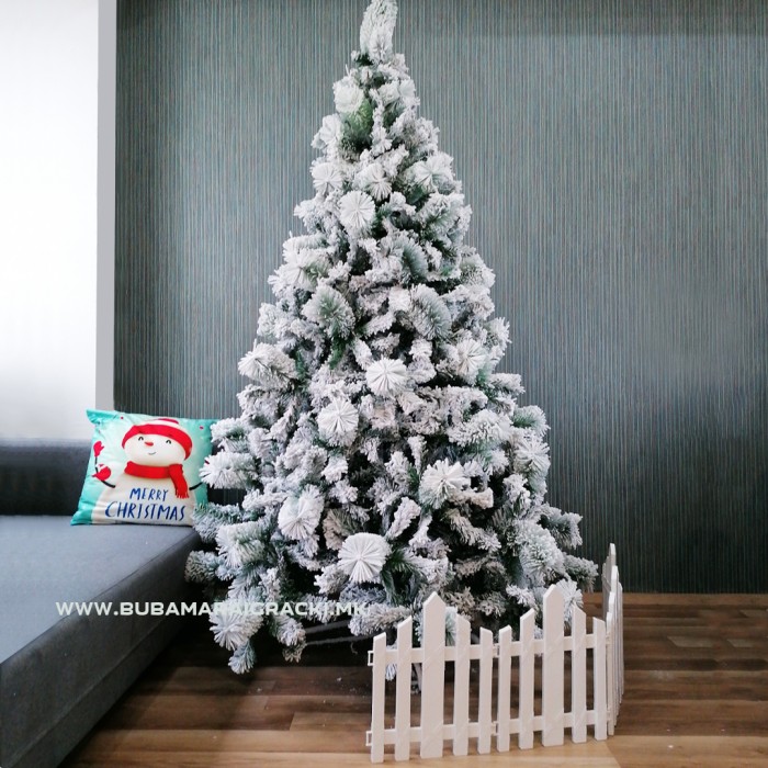 Новогодишна снежна елка со гранки бор 210см