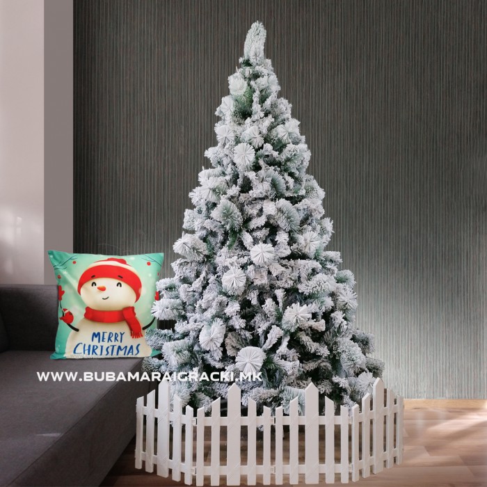Новогодишна снежна елка со гранки бор 180см