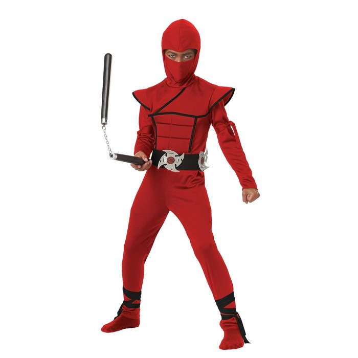 Детски костим за маскенбал Црвен Нинџа