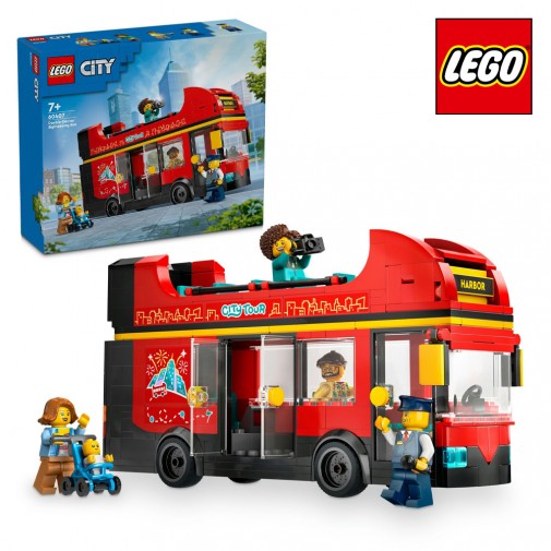 Lego City 60407 - Црвен двокатен туристички автобус